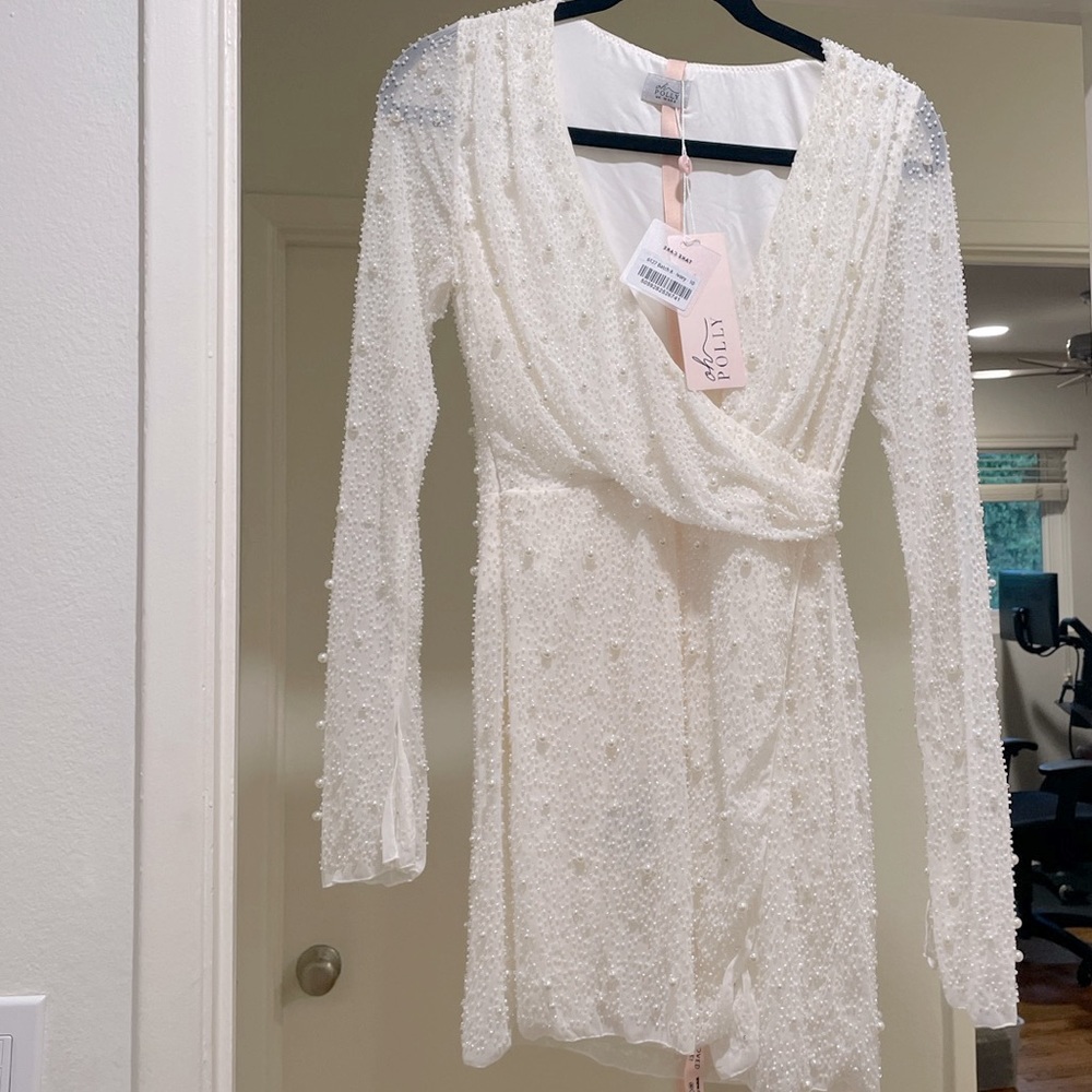Oh Polly pearl mini dress